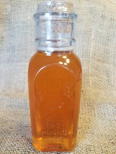 Honey - One Pound of Pure Honey in Glass Jar with Cork